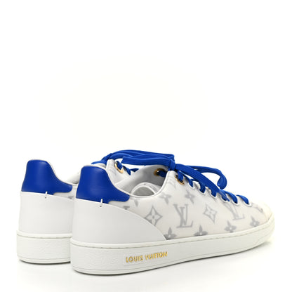 Louis Vuitton Technical Fabric Calfskin Monogram Frontrow Sneakers 37.5 Blue 4 of 11
