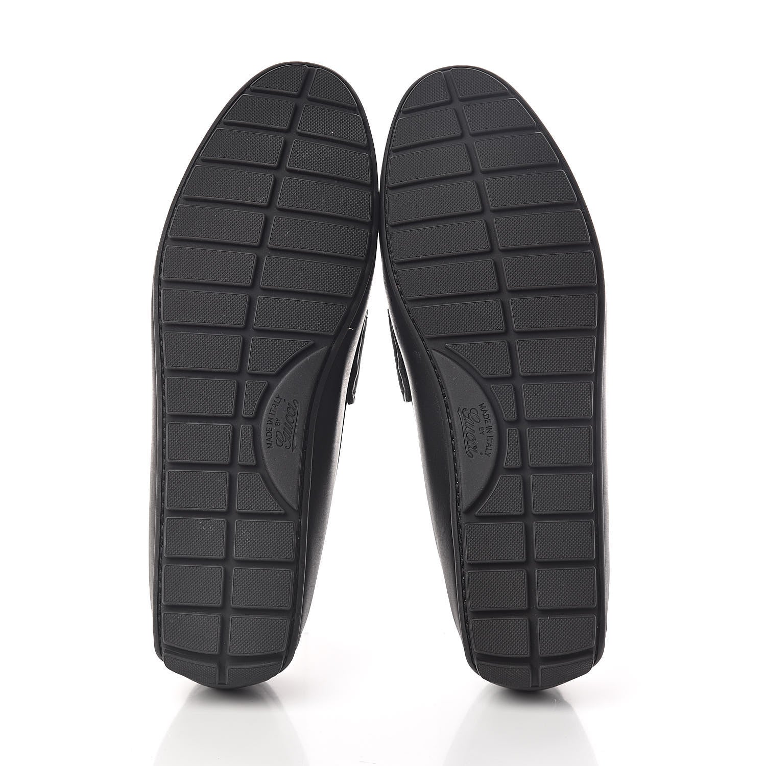 Gucci Guccissima Calfskin Mens Driver Loafers 10 Black 7 of 8