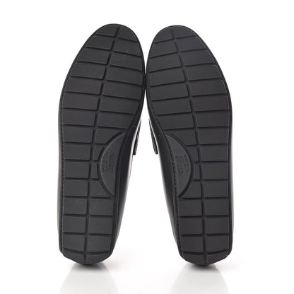Gucci Guccissima Calfskin Mens Driver Loafers 10 Black 7 of 8