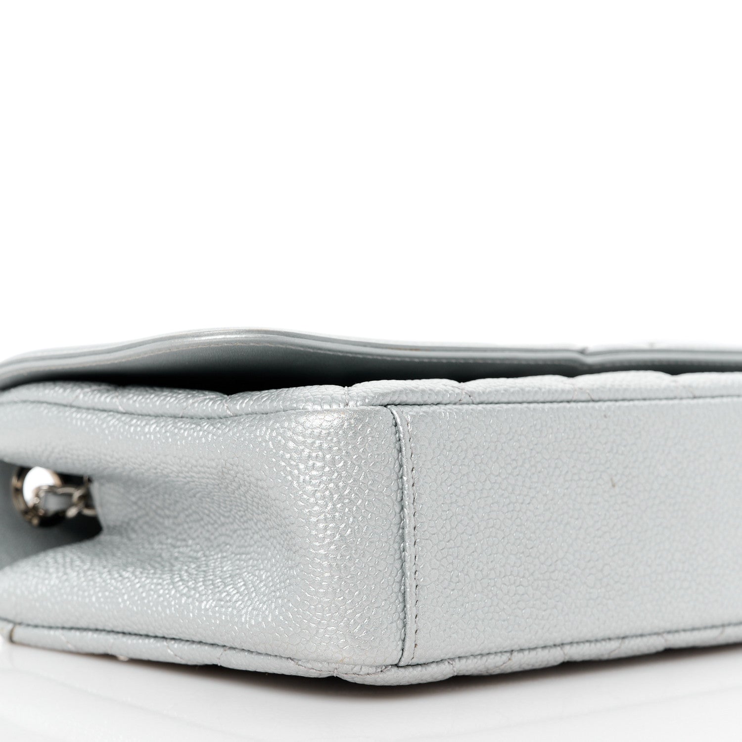 Chanel Metallic Caviar Quilted Small CC Filigree Flap Silver 9 of 11