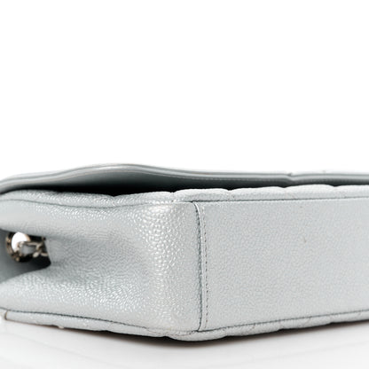 Chanel Metallic Caviar Quilted Small CC Filigree Flap Silver 9 of 11