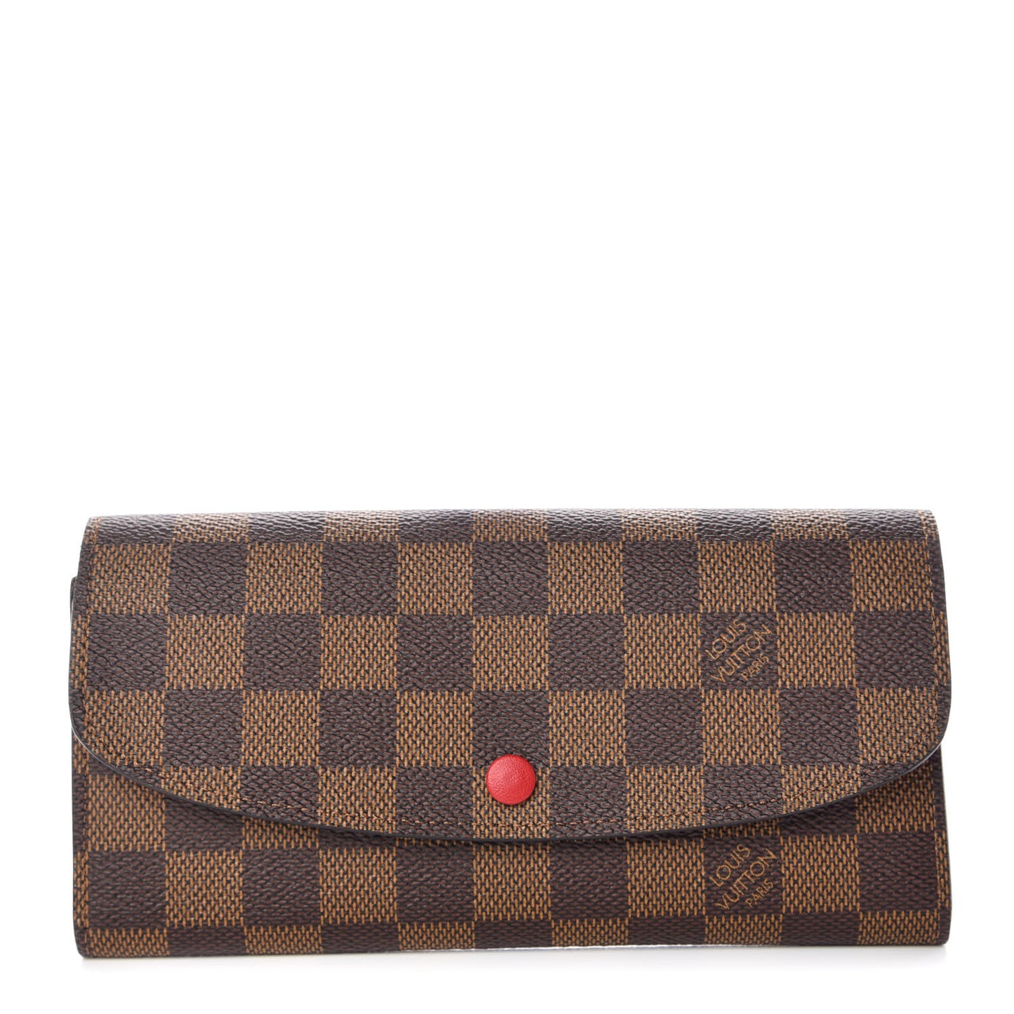 Damier Ebene Emilie Wallet Red