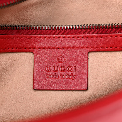 Gucci Calfskin Matelasse Small GG Marmont Shoulder Bag Hibiscus Red 6 of 11