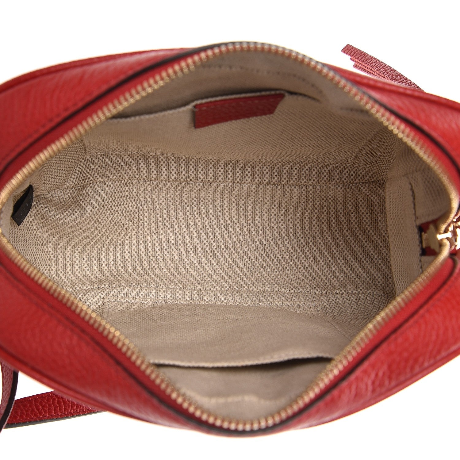 Gucci Pebbled Calfskin Small Soho Disco Bag Tabasco Red 5 of 7