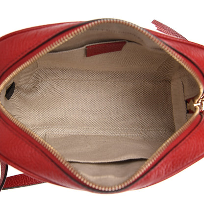 Gucci Pebbled Calfskin Small Soho Disco Bag Tabasco Red 5 of 7