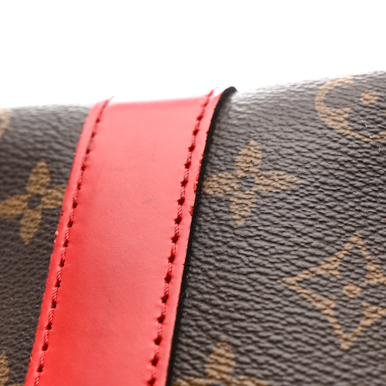 Louis Vuitton Calfskin Monogram Keepall Bandouliere 50 Coquelicot 9 of 11
