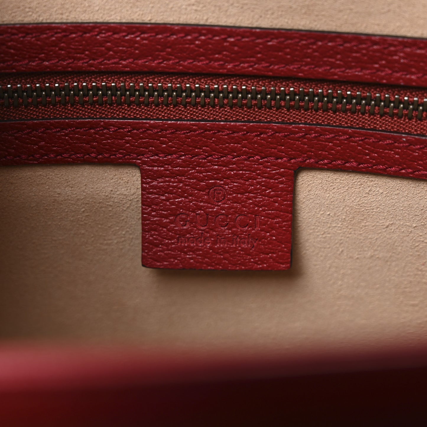 GG Supreme Monogram Small Queen Margaret Top Handle Bag Red