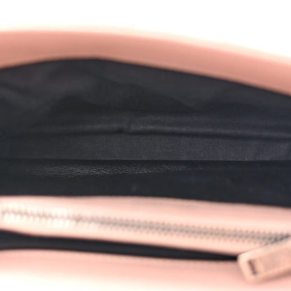 Saint Laurent Sheepskin Matelasse Chevron Monogram Medium College Bag Rose Poudre 5 of 13