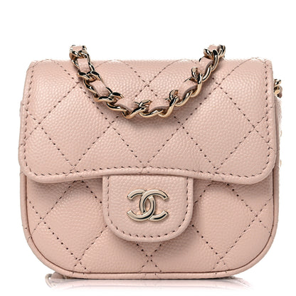 Chanel Caviar Quilted Mini Clutch With Chain Light Beige 1 of 11