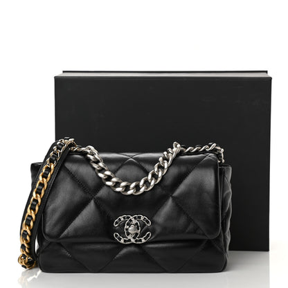 Chanel Lambskin Quilted Medium Chanel 19 Flap Black 13 of 13