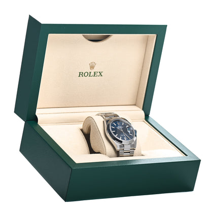 Rolex Stainless Steel 41mm Oyster Perpetual Datejust Watch Blue 126300 5 of 5