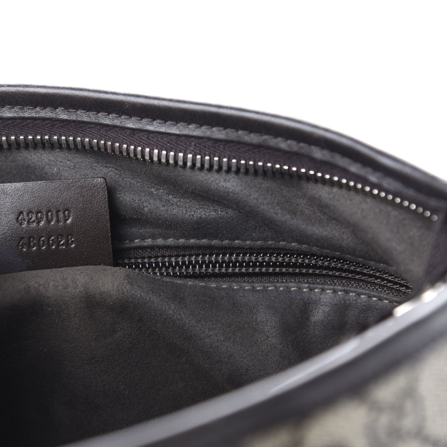GG Supreme Monogram Small Zippered Tote Dark Brown
