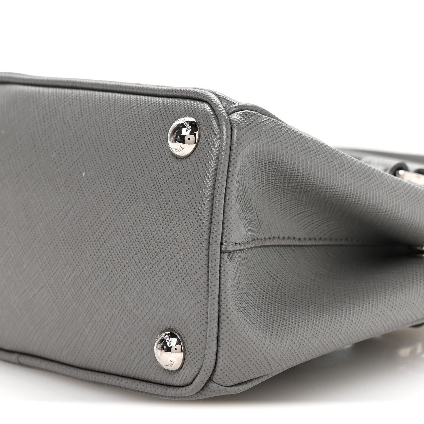 Saffiano Micro Galleria Double Zip Tote Marmo