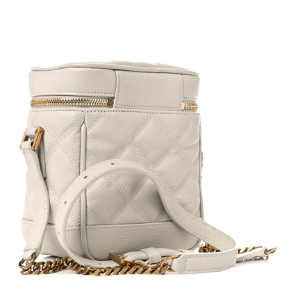 Saint Laurent Grain de Poudre Quilted 80's Vanity Bag Crema Soft 3 of 9