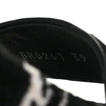 Louis Vuitton Velvet Monogram Jumbo Flatform Mule Sandals 39 Black White 8 of 8