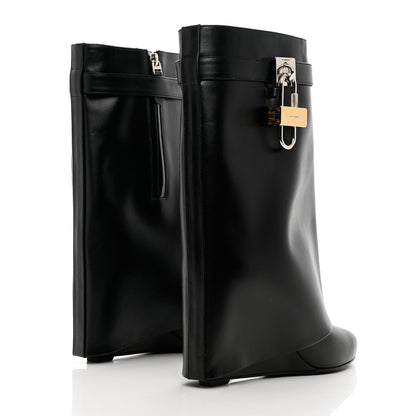 Givenchy Calfskin Shark Lock Ankle Boots 40 Black 4 of 10