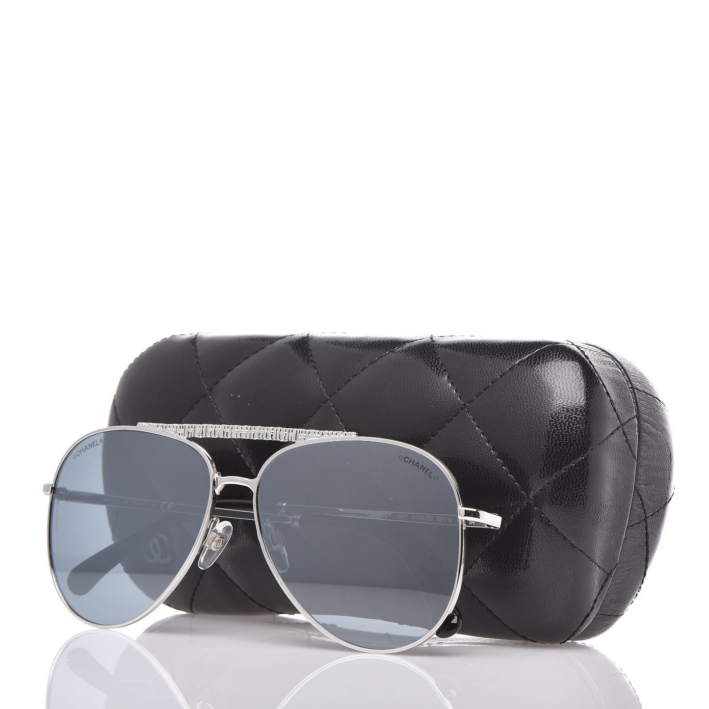 Aviator Metallic Pilot Sunglasses 4231 Silver