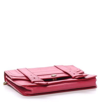 Proenza Schouler Lambskin PS1 Large Chain Wallet Raspberry 3 of 9