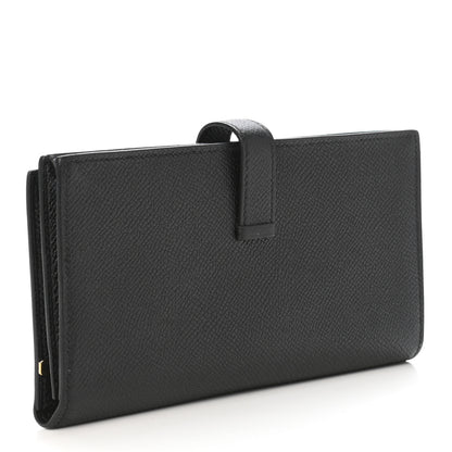 Hermes Epsom Bearn Gusset Wallet Black 3 of 7