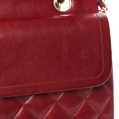 Chanel Lambskin Quilted Medium Double Flap with Charms Red 11 of 18