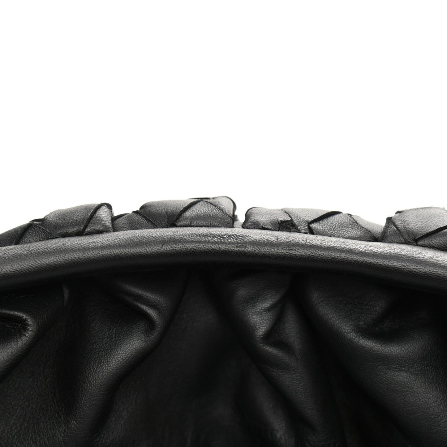 Nappa Maxi Intrecciato The Pouch Oversized Clutch Black