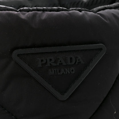 Prada Re-Nylon Piuma Triangle Logo Padded Drawcord 20mm Snow Boots 36.5 Black 4 of 8