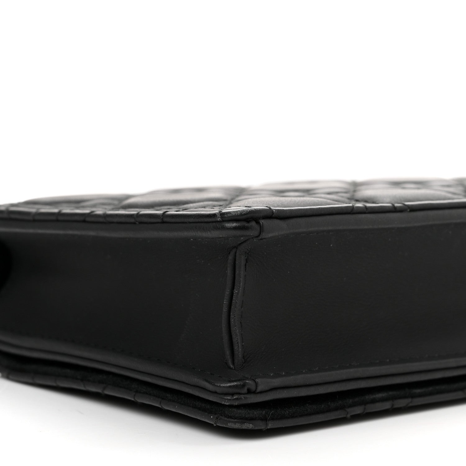 Christian Dior Ultra Matte Calfskin Cannage Lady Dior Clutch Black 9 of 12