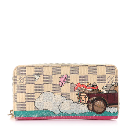 Louis Vuitton Damier Azur 2015 Christmas Animation Zippy Wallet Hibiscus 1 of 7