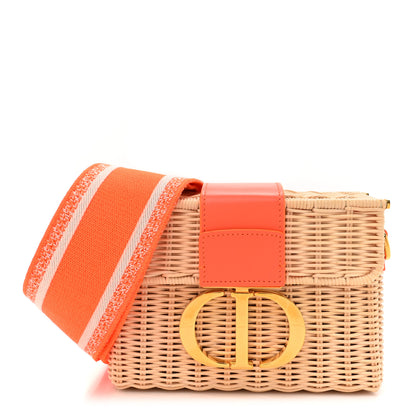 Christian Dior Wicker Oblique 30 Montaigne Box Bag Fluorescent Orange 1 of 10