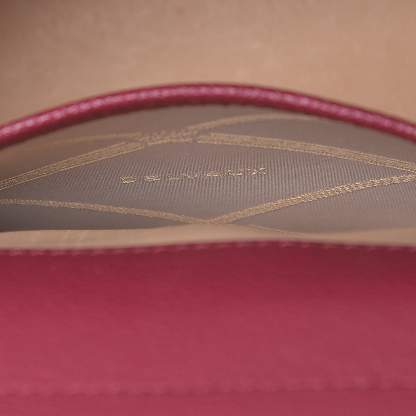 Grained Calfskin Mini Brillant Satchel Berry Red