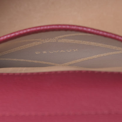 Delvaux Grained Calfskin Mini Brillant Satchel Berry Red 7 of 7