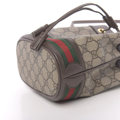 Gucci GG Supreme Monogram Web Mini Ophidia Bucket Bag Brown 9 of 9