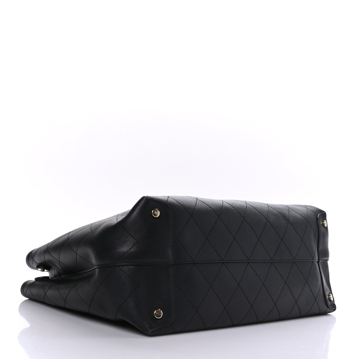 Calfskin Large Serial Shopper Tote Black
