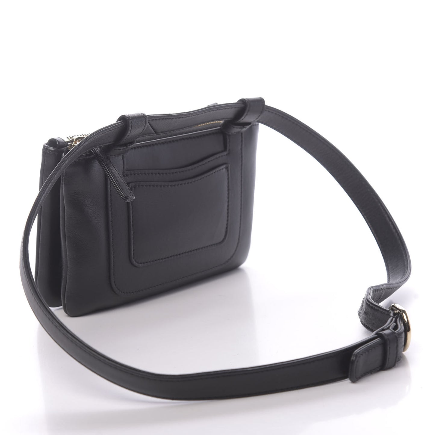 Lambskin CC Mania Waist Belt Bag Black