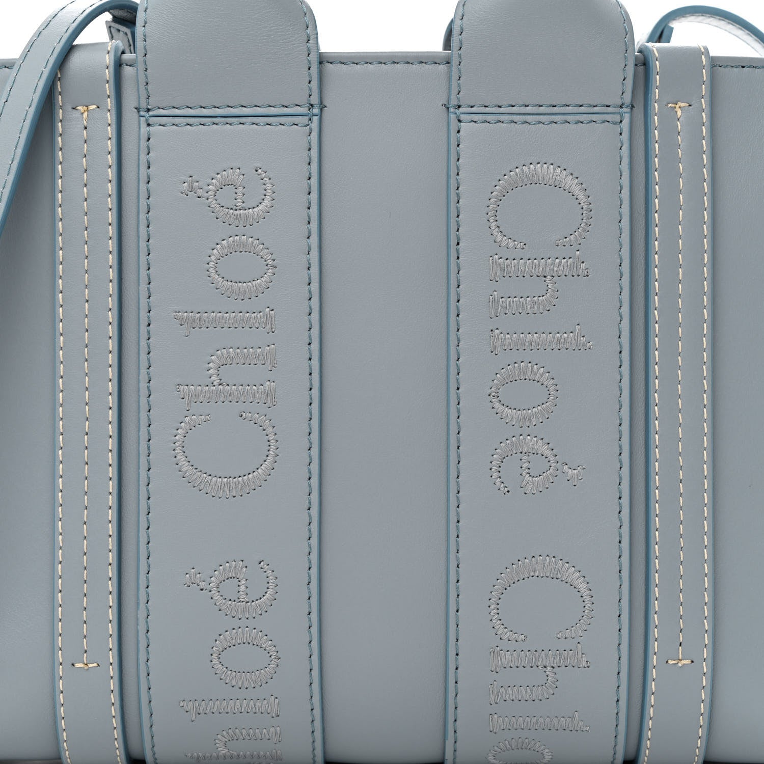 Chloe Calfskin Small Woody Tote Storm Blue 8 of 11