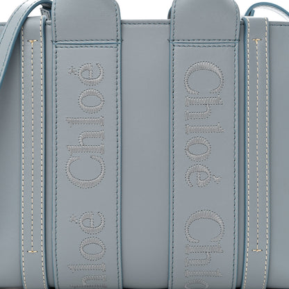 Chloe Calfskin Small Woody Tote Storm Blue 8 of 11