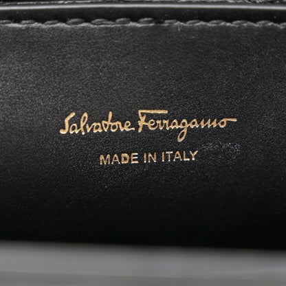 Salvatore Ferragamo Calfskin Medium Margot Top Handle Satchel Black 6 of 14