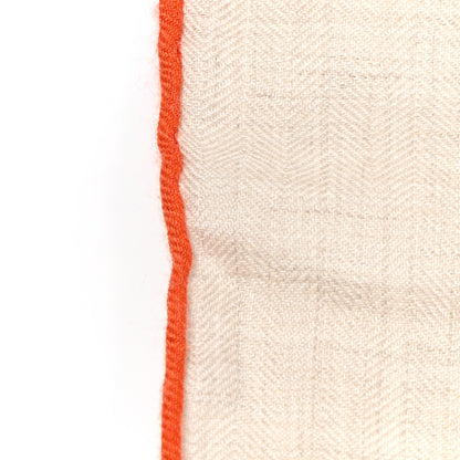 Hermes Cashmere Silk Botanica Grafica Shawl 140 Naturel Black Orange 6 of 11