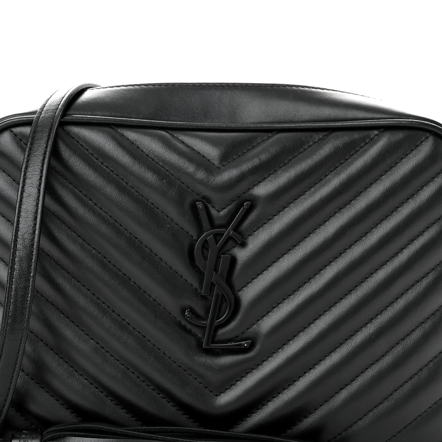 Calfskin Matelasse Monogram Monochrome Lou Camera Bag Black