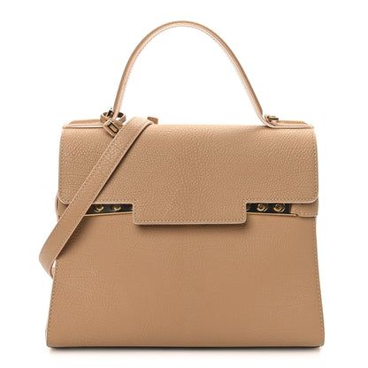 Delvaux Crispy Calfskin MM Tempete Satchel Beige 1 of 10