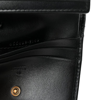 Gucci Calfskin Matelasse GG Marmont Card Case Wallet Black 7 of 8