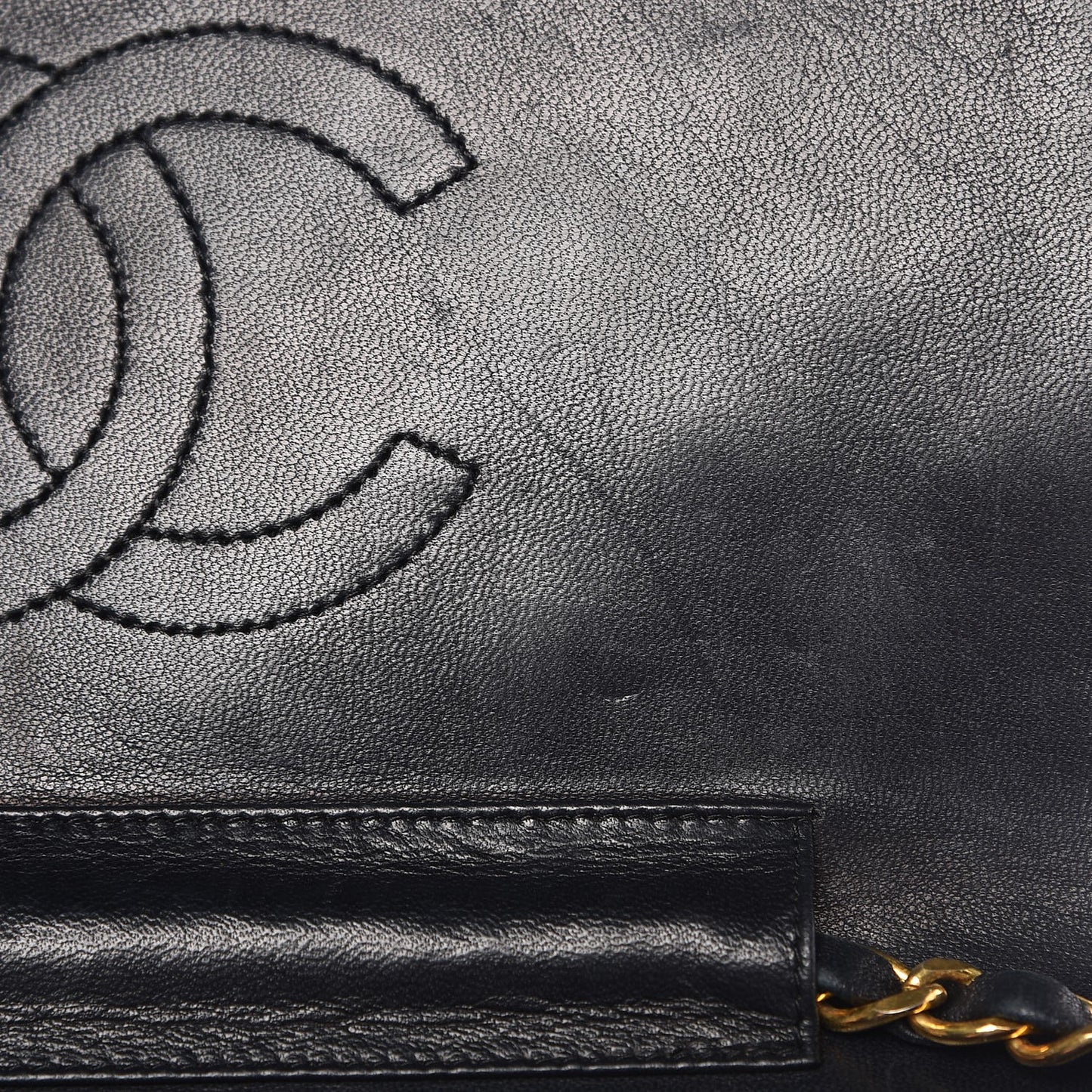 Lambskin Quilted Medium Single Flap Black