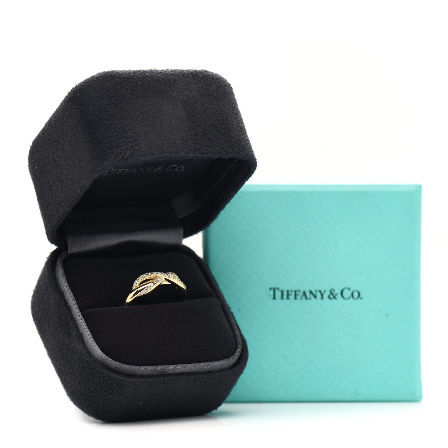 18K Yellow Gold Diamond Infinity Ring 53 6.25