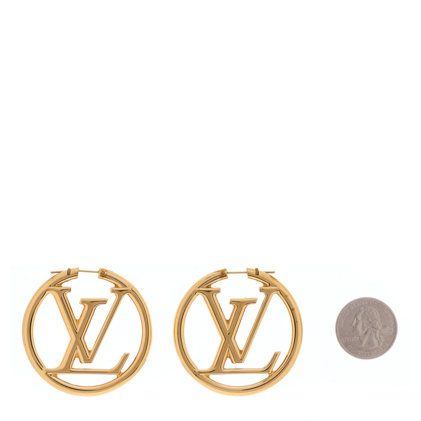 Metal Louise Hoop Earrings Gold