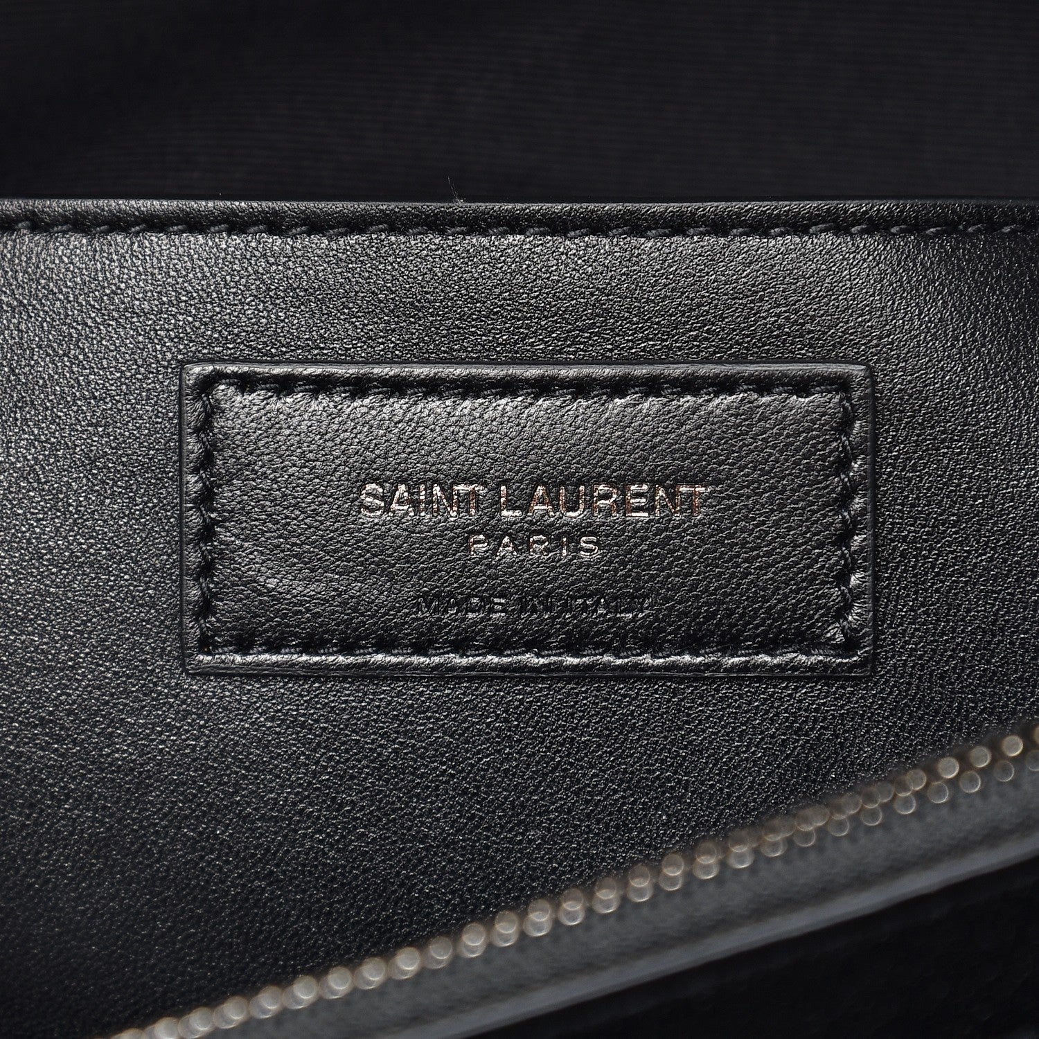Saint Laurent Calfskin Mixed Matelasse Triquilt Large Monogram Satchel Black 7 of 8