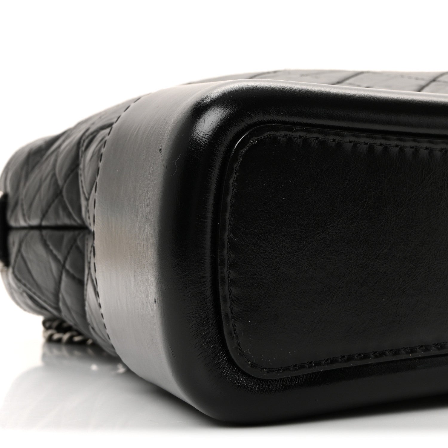 Chanel Aged Calfskin Quilted Large Gabrielle Hobo Black 8 of 10