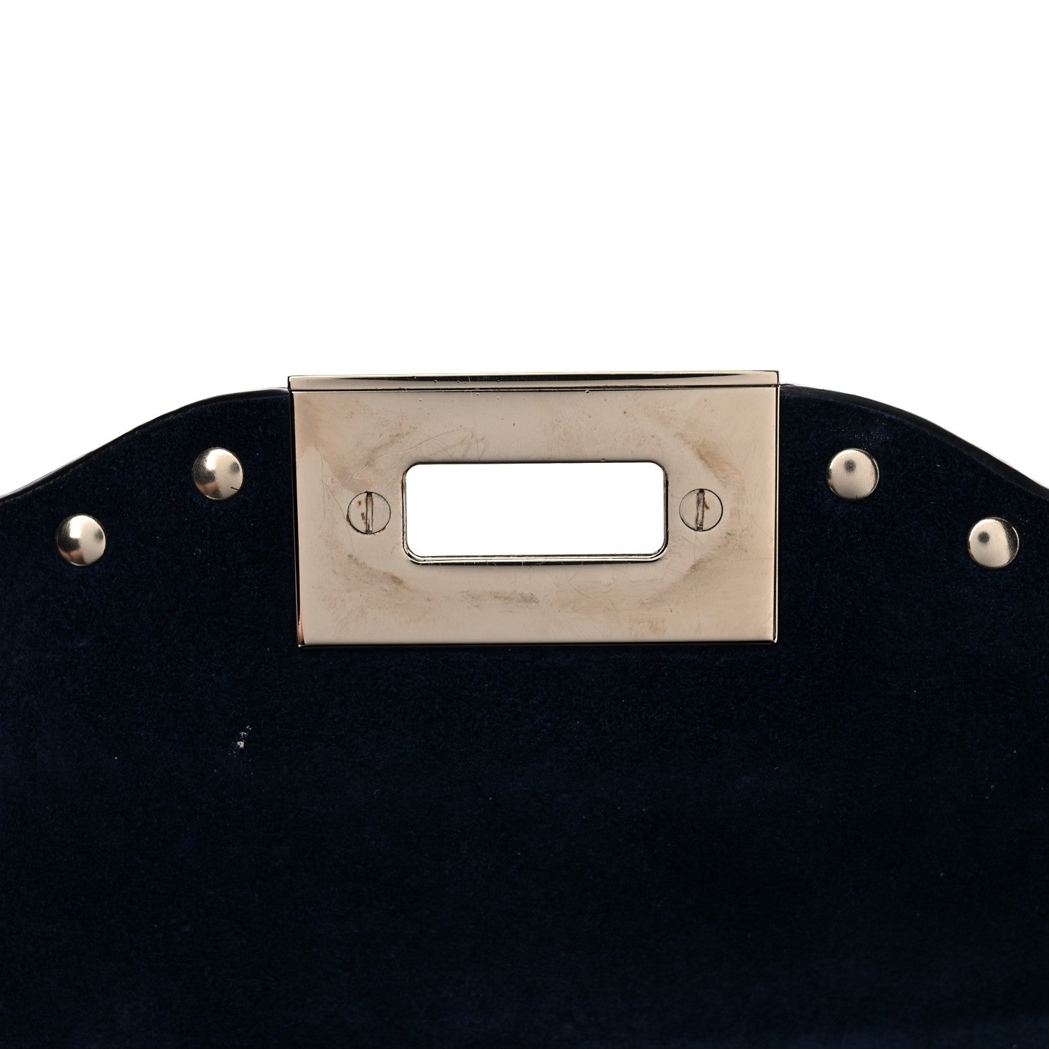 Valentino Garavani Pebbled Calfskin Medium Rockstud Flip Lock Crossbody Bag Navy 15 of 16