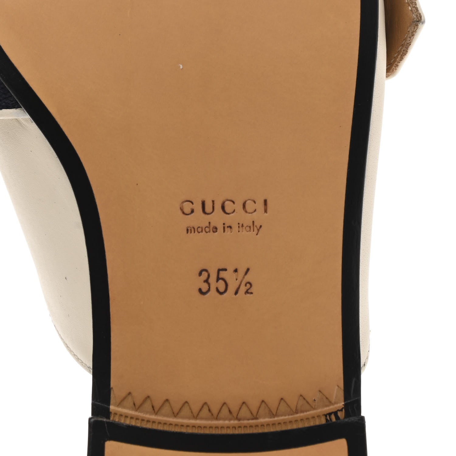 Gucci Calfskin Web Womens Peyton GG Slippers 35.5 Mystic White 6 of 12
