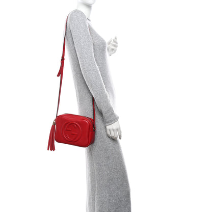 Gucci Pebbled Calfskin Small Soho Disco Bag Tabasco Red 2 of 14