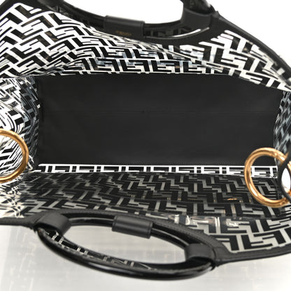 Fendi TPU FF Vitello Century Plexiglass Large Runaway Shopper Tote Black 6 of 14